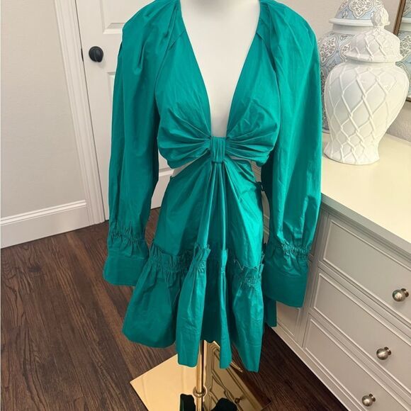 A.L.C. Alexa Cutout Poplin Cotton mini dress size 6-L13 - Picture 5 of 7